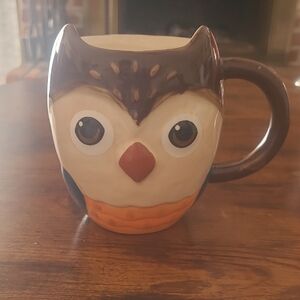 EARTHENWARE 10oz Owl Coffe Mug